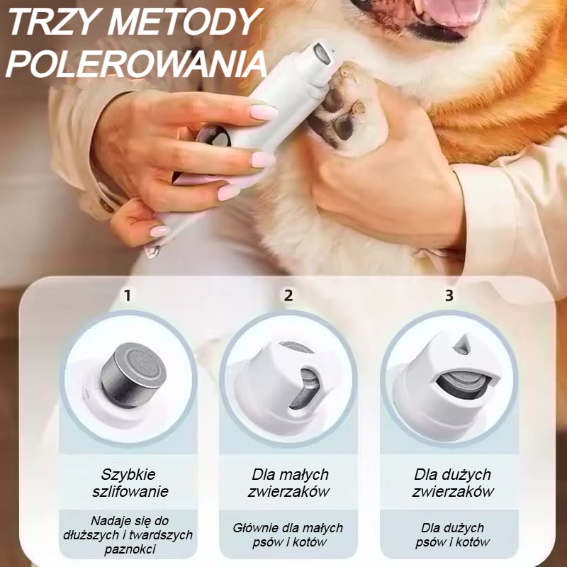 Trim&Shine™ - Profesjonalny Trymer i Szlifierka do Pazurów 2w1 – Dla Małych i Dużych Psów